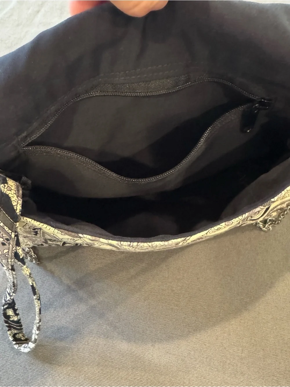 Madison Black and Gold Paisley Wristlet Clutch